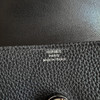 HERMES Dogon Card Holder Noir PHW