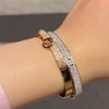 HERMES H d'Ancre Bracelet Pavé Diamonds ST