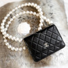 CHANEL Mini WOC Wallet on Chain Pearl Strap