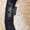 CHANEL 19S Runway CHA NEL Straw/ Leather Hat L