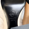 CHANEL 22A Runway Pearl Embellished Shoes 35.5 Beige/ Black *New