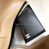 CHANEL 22A Runway Pearl Embellished Shoes 35.5 Beige/ Black *New