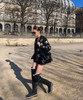 CHANEL 22K Runway CC Rubber Rain Boots 38 *New