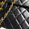 CHANEL Black Vintage Maxi/ XL Jumbo Classic Flap Gold Hw