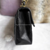 CHANEL Black Vintage Maxi/ XL Jumbo Classic Flap Gold Hw