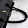 CHANEL Black Caviar Executive Cerf Tote GHW