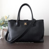 CHANEL Black Caviar Executive Cerf Tote GHW
