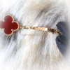 VAN CLEEF & ARPELS Vintage Alhambra Bracelet Carnelian YG