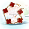 VAN CLEEF & ARPELS Vintage Alhambra Bracelet Carnelian YG