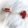 VAN CLEEF & ARPELS Vintage Alhambra Bracelet Carnelian YG