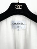 CHANEL 20B Ecru/ White Tweed Jacket Braided Trim 36