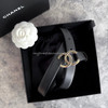 CHANEL 23B CC Buckle Leather Belt 85 *New