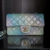 CHANEL 24P Tie Dye Calfskin Mini Flap Bag Lt Gold Hw *New