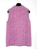 CHANEL 22P Tweed Vest 34 Pink/ Lt Purple/ Red *New