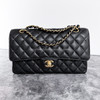 CHANEL Black Caviar Medium Classic Flap GHW
