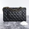 CHANEL Black Caviar Medium Classic Flap GHW