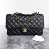CHANEL Black Caviar Medium Classic Flap GHW