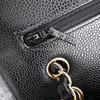 CHANEL Black Caviar Medium Classic Flap GHW