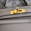 HERMES Mini Kelly II Gris Asphalte Epsom GHW