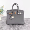 HERMES Birkin 25 HSS Gris Etain/ Gris Perle RGHW U *New