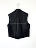 HERMES Black Leather Biker Vest 38