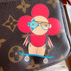 LOUIS VUITTON Xmas Mini Pochette Vivienne Skateboard *New