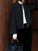 HERMES Reversible Knit Jacket Noir 36 *New