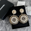 CHANEL 20S CC Medallion Drop Earrings Pearls & Crystals