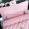 CHANEL 19S Iridescent Pink Medium Classic Flap LGHW