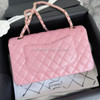 CHANEL 19S Iridescent Pink Medium Classic Flap LGHW
