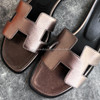 HERMES Oran Sandals 38 Bronze *New