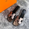 HERMES Oran Sandals 38 Bronze *New