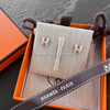 HERMES Mini Pop H Earrings Rose Dragee PHW  *New