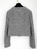 CHANEL 24P Black/ White Tweed Jacket 36