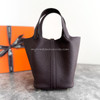 HERMES Picotin 18 Rouge Sellier GHW *New