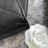 CHANEL Black Caviar Zip Coin Purse/ Card Holder GHW