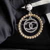 CHANEL 22C Circle CC Drop Earrings