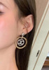 CHANEL 22C Circle CC Drop Earrings