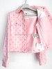 HERMES Chaine d'Ancre Denim Jacket 34 Rose Pop *New