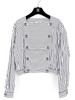 CHANEL 22S Striped Blouse CC Buttons 36