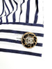 CHANEL 22S Striped Blouse CC Buttons 36