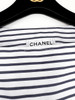 CHANEL 22S Striped Blouse CC Buttons 36