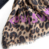 LOUIS VUITTON  Brown Leopard Sprouse Cashmere/ Silk Stole Scarf LOUIS VUITTON  Brown Leopard Sprouse Cashmere/ Silk Stole Scarf