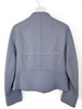 HERMES Leather Biker Jacket 38 Gris Bleute *New