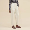 HERMES 2024 Cotton Twill Carrot Pant Blanc Naturel 36