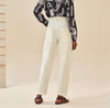 HERMES 2024 Cotton Twill Carrot Pant Blanc Naturel 36