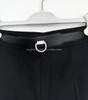 HERMES High Waisted Wool & Leather Pants 34