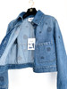CHANEL 21P Logo Embossed Blue Denim Jacket 38 *New