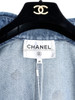 CHANEL 21P Logo Embossed Blue Denim Jacket 38 *New