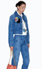 CHANEL 21P Logo Embossed Denim Jacket 36 *New